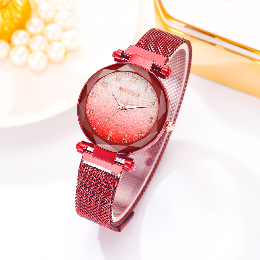 Hot Sale Women Magnet Buckle Gradient Color Watches Luxury Ladies Fashion Female Wristwatches For Gift Clock For Women and Girls