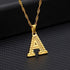 Modern NEW Luxury Shiny Tiny Gold Initial Letter Necklace For Women and Man In Jewelry Hip Hop Retro Design