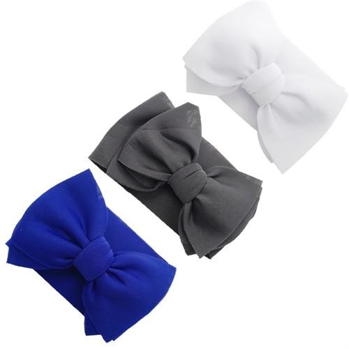 Modern Luxury Elegant Baby Girls Headband Turban Photography Props Baby Hair Accessories Bow 3 Pcs Set For Girls Baby