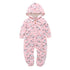 Modern Popular Fashion Newborn One Piece Fleece Hooded Jumpsuit Long Sleeved Baby Body suits Romper For Girls and Boys Kids