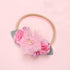 Modern Fashion Floral Headband Newborn Baby Elastic Hairbands Pearl Fresh Style Bow Knot For Girls