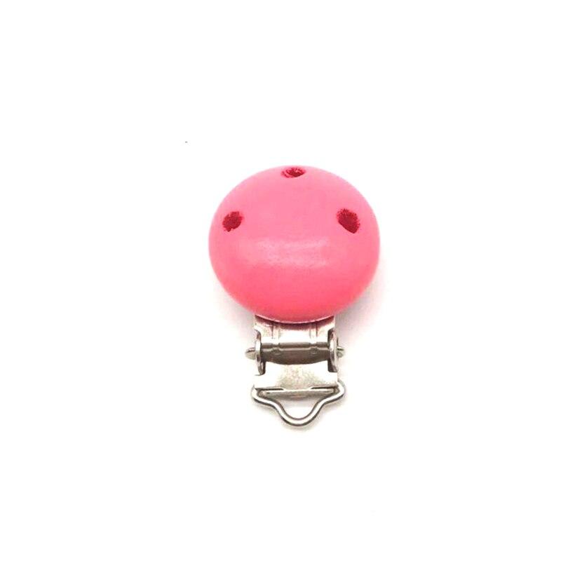 Wooden Baby Children Pacifier Holder Clip Infant Cute Round Nipple Clasps For Baby Product