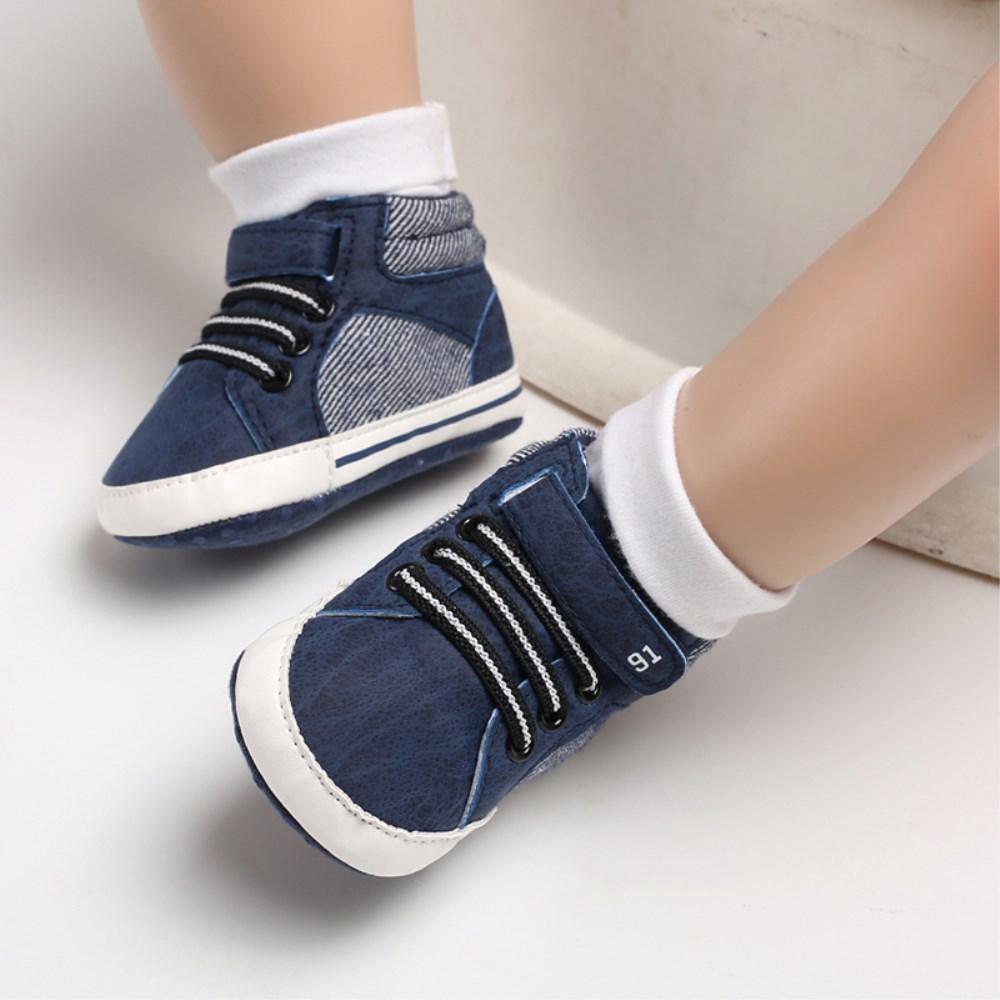 0-18M Newborn Baby Soft Sole Shoes Boys Kids Lace-Up Ankle Boots Sneakers Perfect Baby Gift