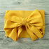 Newborn Large Bow Headwrap for Baby Girl Fabric Messy Bow Headband Turban Bowknot Tie