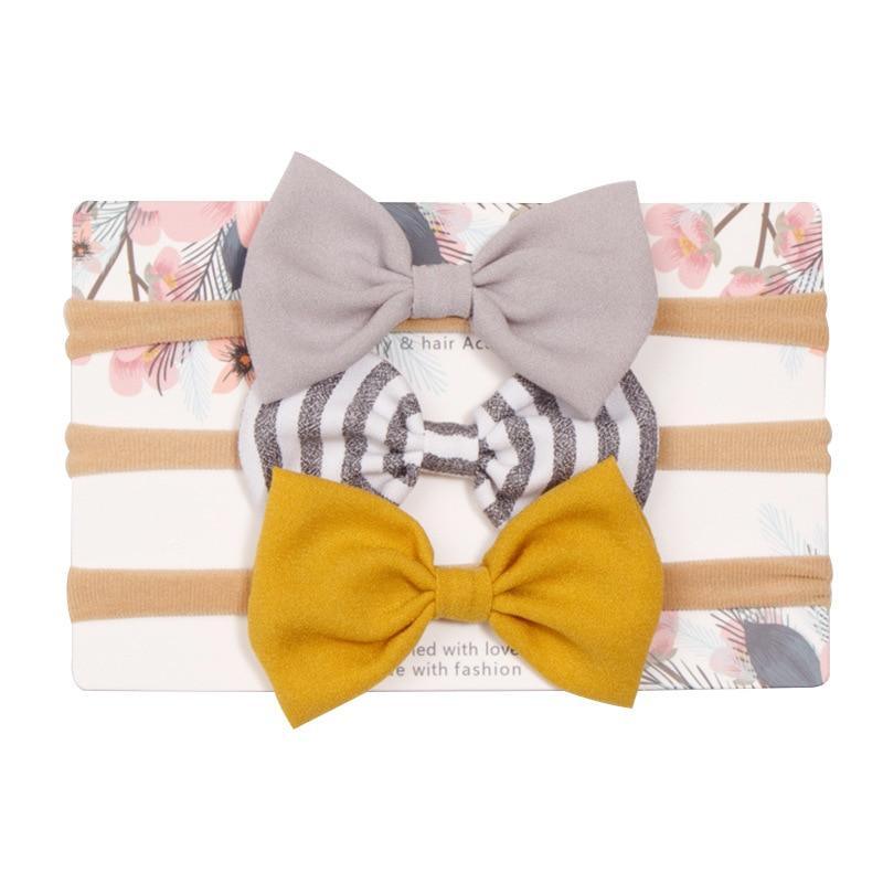 Baby Girls Headband Infant Elastic Headwear Kids Hair Accessories Bow Set For Baby Girls