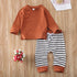 Baby Boy Summer Tops T-shirt Striped Pants Outfit Pajamas for Sleeping In Modern Style For Boys And Girls