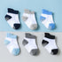 6 Pairs Cotton Baby 's Non-slip Boat Low Cut Floor Socks With Rubber Grips For Boys & Girls Sock