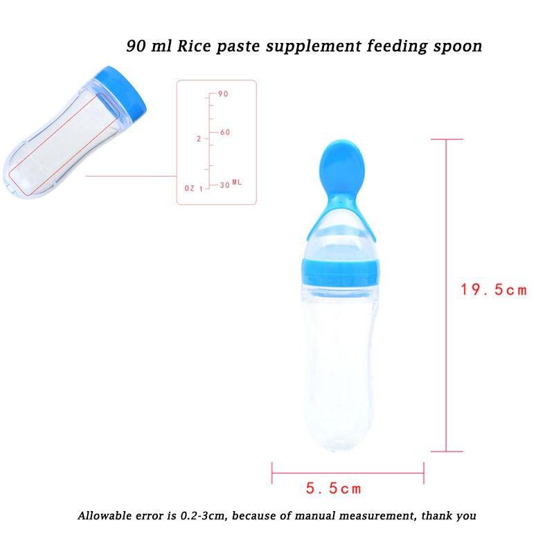 Baby Feeding Bottle Squeeze Feeding Spoon Milk Bottle Baby Training Feeder Food Supplement For Baby