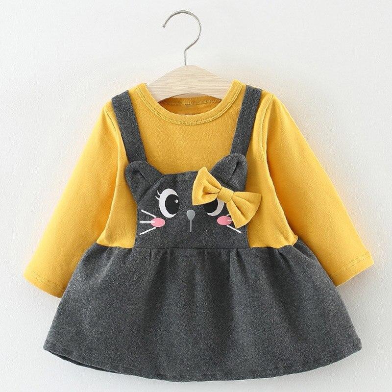 Baby Girls Dresses with Bag-Kids Clothes Baby for Birthday Party Princess Dress In Cat Modern Design