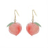 Modern New Arrival Korean Acrylic Trendy Elegant Pink Peach Drop Luxury Earrings For Women Cute Sweet Jewelry