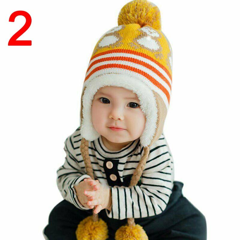 Modern New Baby Boys and Girls Winter Warm Knitted Crochet Ear flap Beanie Wool Cute Penguin Cap For Kids