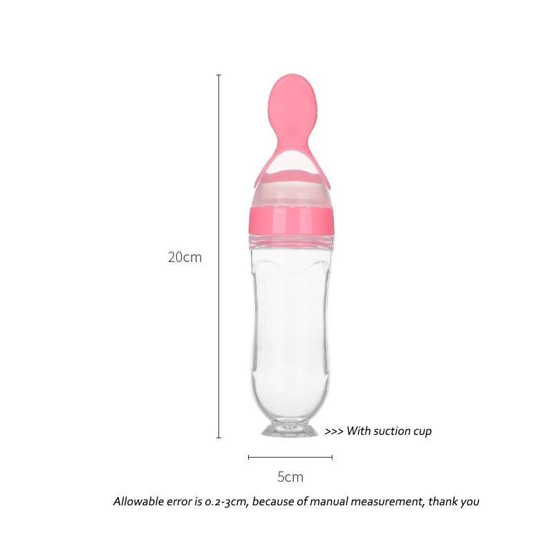 Baby Feeding Bottle Squeeze Feeding Spoon Milk Bottle Baby Training Feeder Food Supplement For Baby