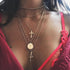 Modern Luxury Design Cross Gold Pendant Necklaces For Women In Gold Modern Jewelry Style