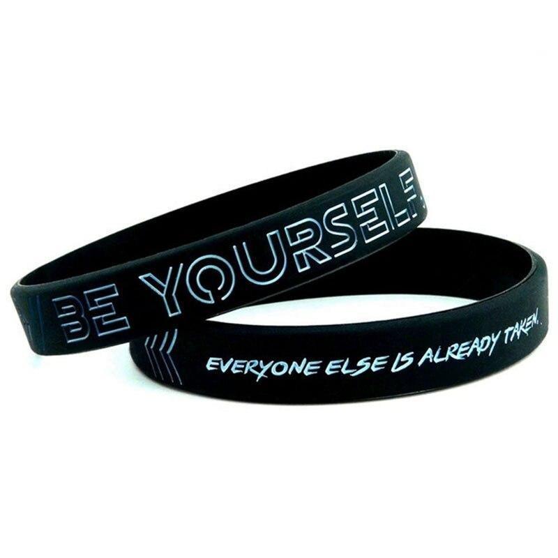 Silicone Wristband Rubber Motivation Bracelet Perfect Gift For Men Unique Jewelry Cool Style