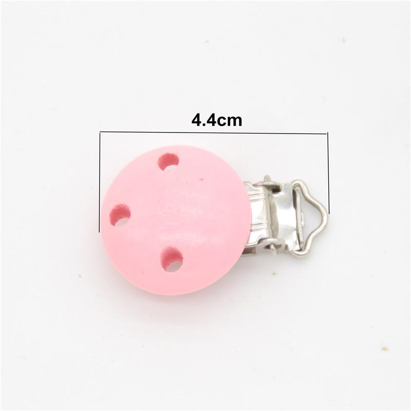 Wooden Baby Children Pacifier Holder Clip Infant Cute Round Nipple Clasps For Baby Product