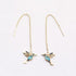 Long Drop Bird Pendant Tassel Crystal Earrings For Woman And Ladies In Jewelry Design.