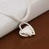 Luxury Shiny Silver Gorgeous Charm Fashion Heart Wedding Love Necklace Silver Jewelry