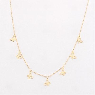 Elegant Non-Fading Luxury Stainless Steel Animal Butterfly Star Gold Necklace Amazing Women Choker Necklaces Pendants Femme Chain Jewelry Gifts