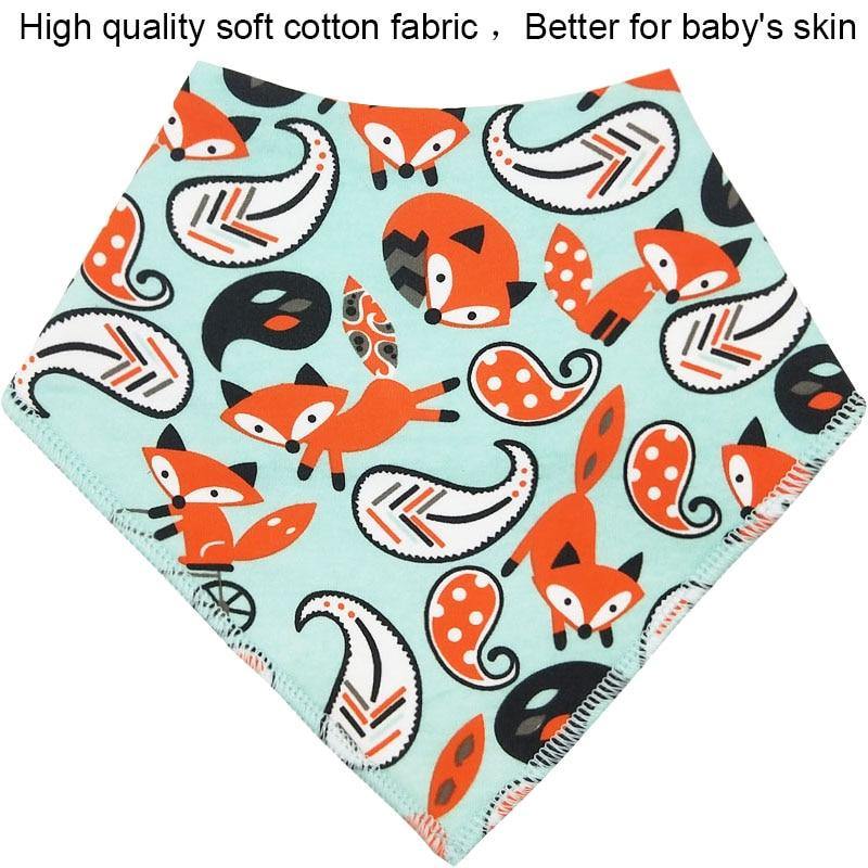 Baby Bibs Triangle scarf Cotton Cartoon Child Bandana Bib Dribble Bibs Newborn BIb for Kids