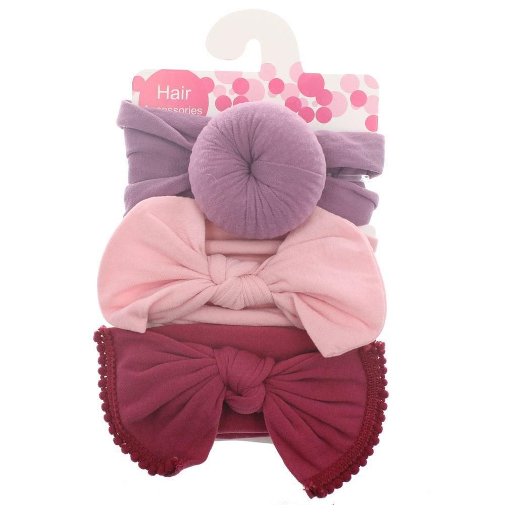 Fashion Baby Nylon Bow Headband Newborn Bowknot Round Ball Head wrap Flower Turban Girls Hair Bands Bow For Kids