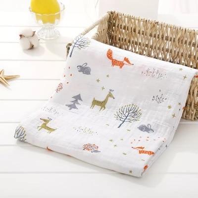 Muslin 100% Cotton Baby Swaddles Soft Newborn Blankets Bath Gauze Infant Wrap Sleep sack Stroller .