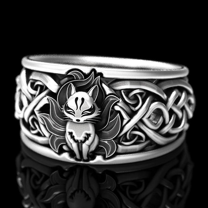 Epic Viking Nordic Mythology Giant Wolf Men Ring Defense Totem Wolf Fashion Hip Hop Rock Unisex Finger Ring Punk Gift For Men