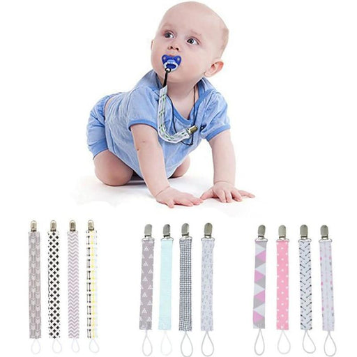 4PCS/SET Infant Pacifier Clips Holder Clip Nursing Teether Clip Nipple Holder Baby Pacifier Clip Soother Holder for Pacifier for Kids and Baby