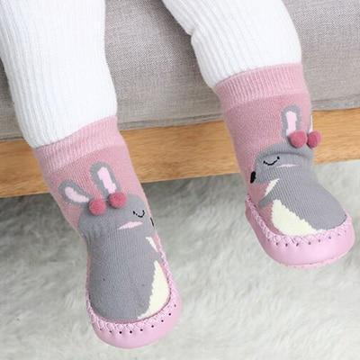 Indoor Sock Shoes Newborn Flexible Baby Soft Socks Winter Cotton Baby Girl Warm Sock With Rubber Soles