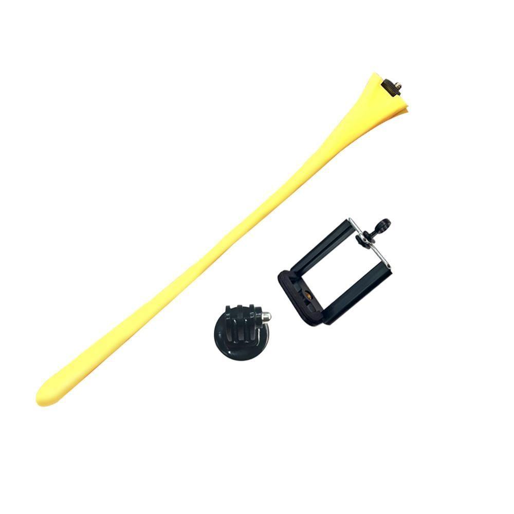 Flexible Yellow Universal Selfie Stick Monopod High Quality Phone Holder For Camera