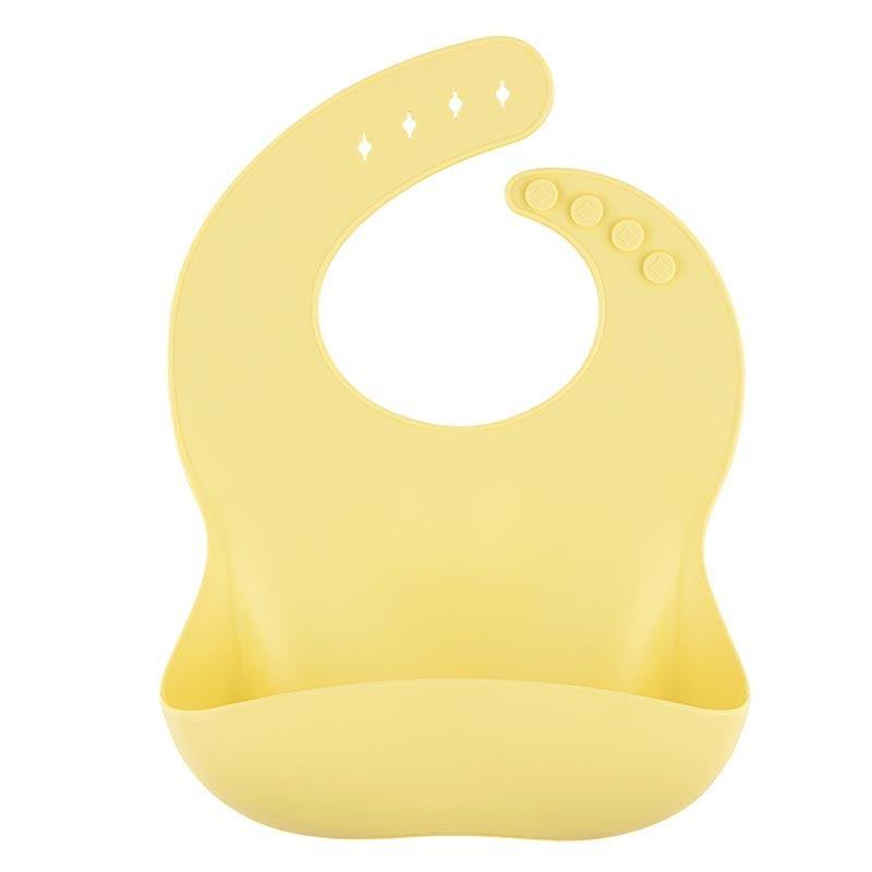 Solid Silicone Bibs Baby Feeding Saliva Towel Waterproof Soft Cloths Bandana Lightweight Infant Bibs