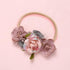 Modern Fashion Floral Headband Newborn Baby Elastic Hairbands Pearl Fresh Style Bow Knot For Girls