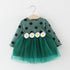 Luxury Long Sleeve Infant Dresses Polka Dot Daisy Fashion Baby Girls Clothing For Girls In Elegant Flower Desing For Little Princess