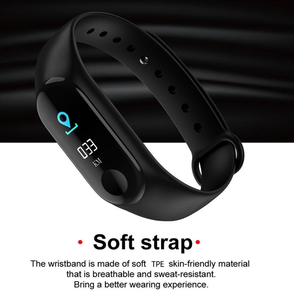 Proffesional Smart Sport Watch With  Band Blood Pressure Monitor and Bracelet M3Plus Wristband for Men and Women In Modern Design