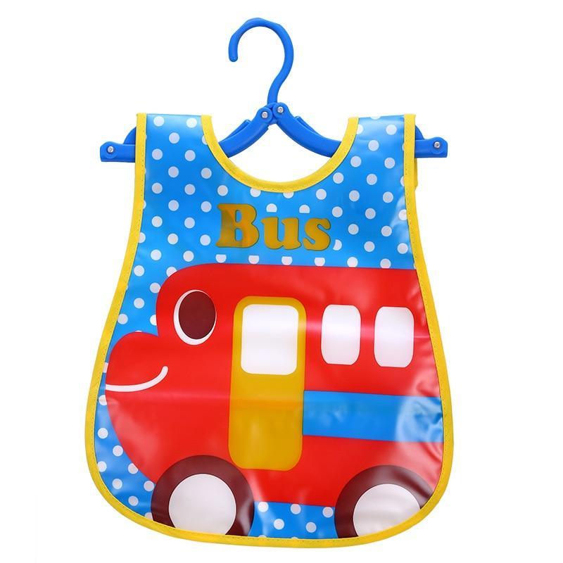 Fashion Printed Adjustable Animal Plastic Waterproof Lunch Feeding Bibs Feeding Cloth for Children In Modern Design