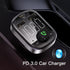 3.0 Car USB Charger USB Car Phone Charger Fast Charge With FM Transmitter Bluetooth Car Kit LED MP3 Player