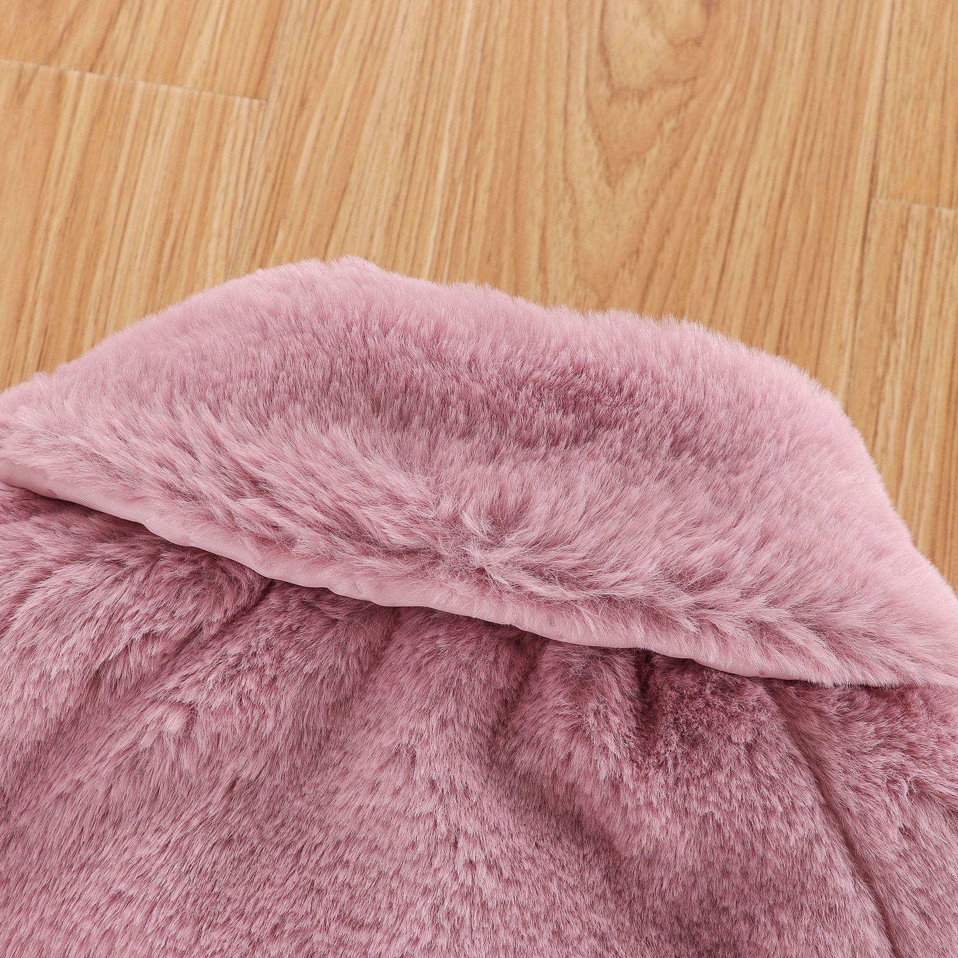 New Luxury Baby Warm Cute Princess Fur Cloak  Jacket For Baby Girls In Elegant Winter Design