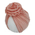 Handmade Pleated Flower Babies' Knitted Cotton Cloth Turban For Baby Girls In Elegant Style