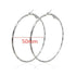 Big Circle Gold and Silver Luxury Woman 40mm 60mm 70mm 80mm Exaggerate Big Smooth Circle Hoop Earrings In Elegant Style