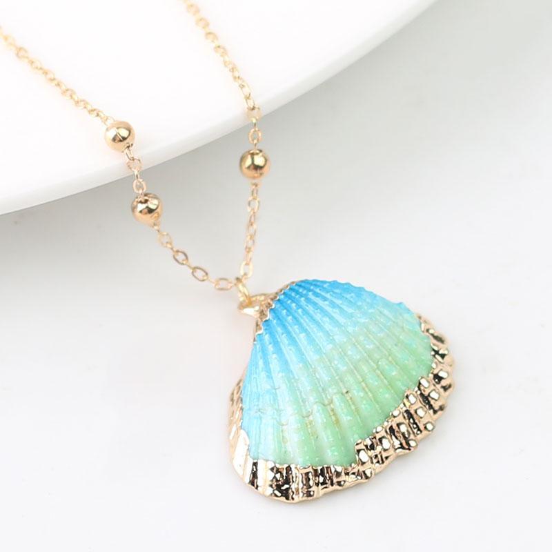 Boho Conch Shell Necklace Shell Gold Shell Chain Necklace Women Seashell Choker Necklace Pendants Jewelry Bohemian Female