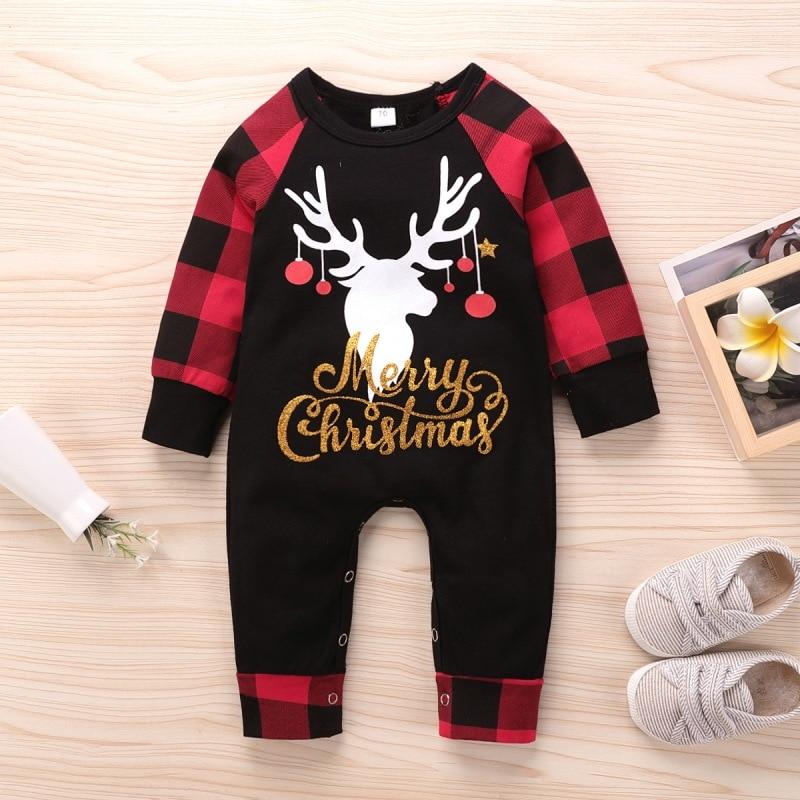 Baby Christmas Newborn Long Sleeve Rompers Jumpsuit for Boys Girls Infant Outfit With Holiday Design For Baby Boys And Girls