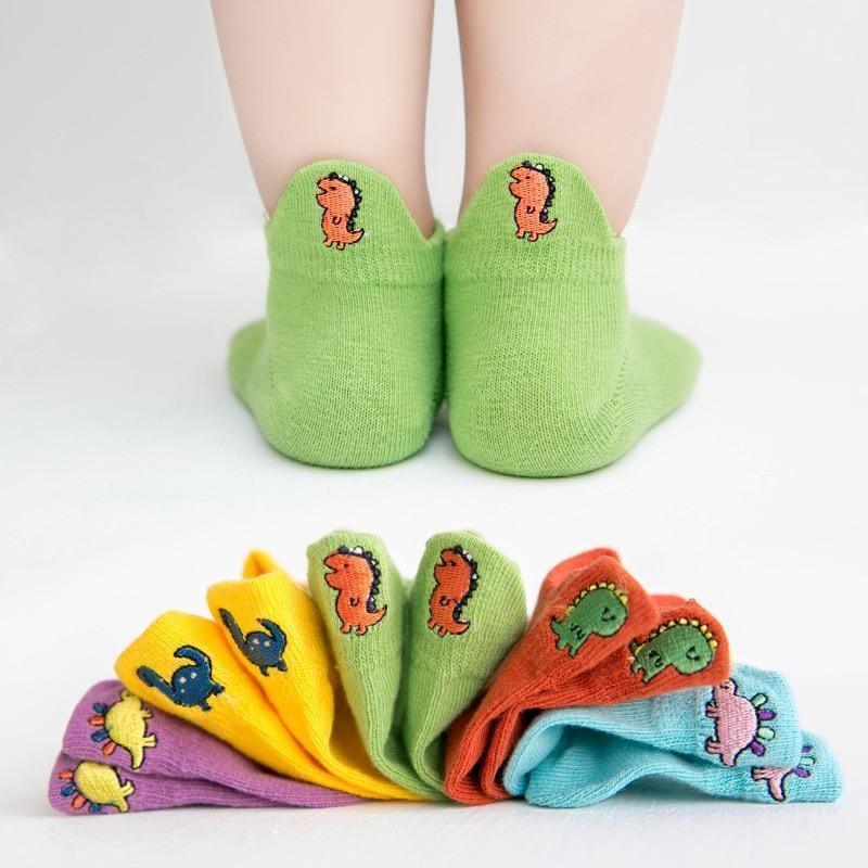 5Pairs Cartoon Embroider Multicolor Summer Spring Newborn Boy Kids Baby Girls Breathable Socks For Kids