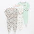 3Pcs Baby unisex Rompers  Long Sleeve Sleep suit Cartoon Jumpsuit Baby Pajamas Stes For Kids Between 0-12Months