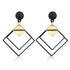 New Korean Heart Statement Drop Earrings  For Women In Fashion Vintage Geometric Acrylic Dangle Hanging Earring Jewelry Style