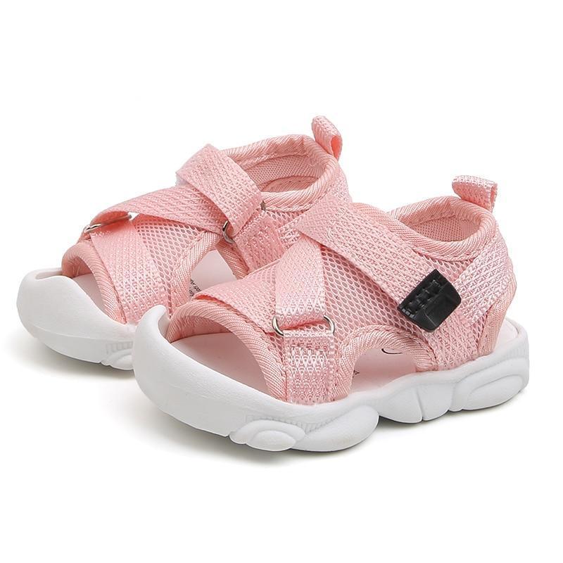 Baby Unisex Sandals Black Gray Pink Canvas Infant Sandals Toddler Summer Walking Shoes