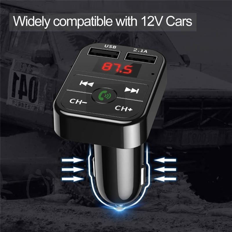 Fast USB Car Charger Bluetooth 5.0 FM Transmitter Modulator Handsfree Car Kit 3.1A Fast Phone Charger Audio MP3 Player