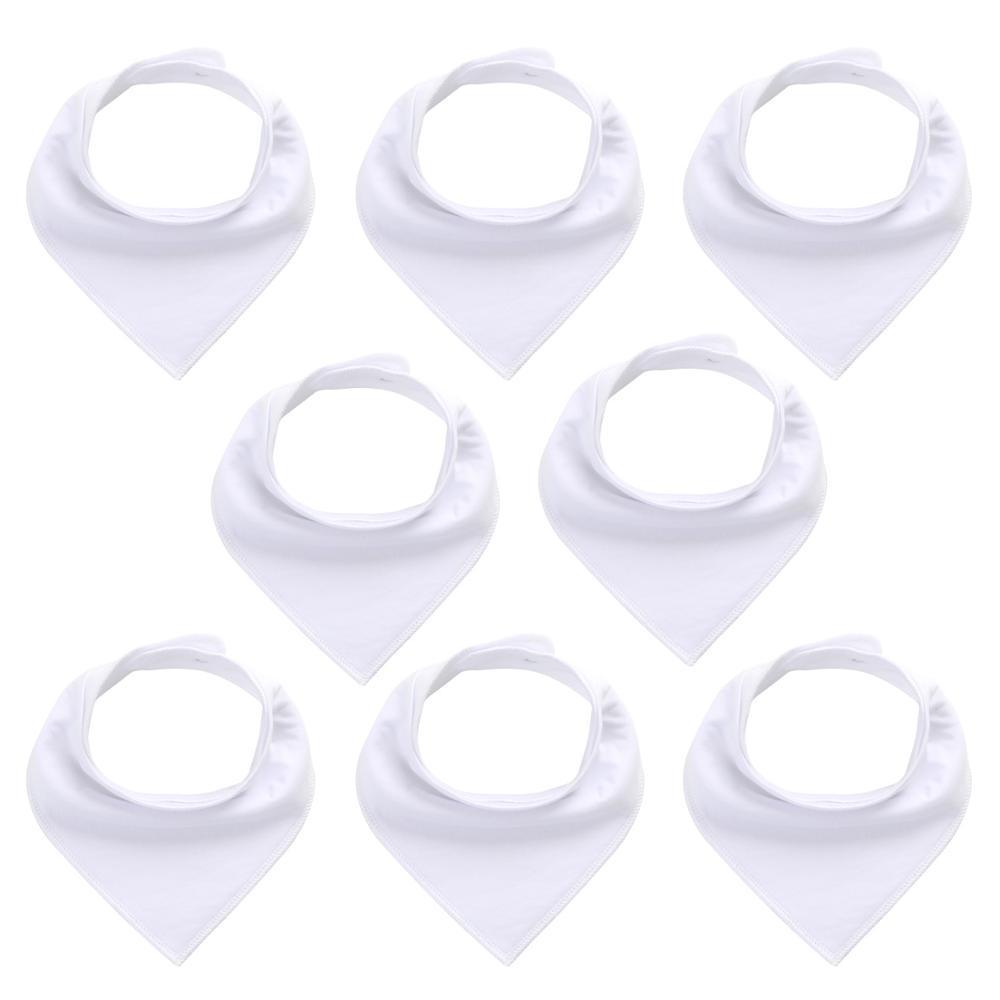 8PCS/SET Pack Baby Bandana Organic Absorbent Soft Cotton Drool Bibsfor Teething And Feeding Bib For Baby and Kids Feeding