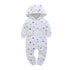 Modern High Quality Newborn Infant Baby Clothes Fleece Jumpsuit Boys Romper Hooded Jumpsuit Bear For Kids