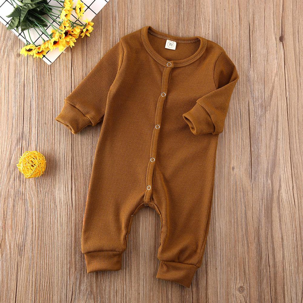 Baby Girl / Boy Clothes Kids Knitted Long Sleeve Autumn Winter Romper Solid Jumpsuit Outfit