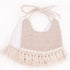 Double-deck Infant Baby Girl Boy Bib Kid Toddler Dinner Feeding Tassel Cotton Linen Burp Cloths