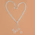 Luxury Shiny Silver Gorgeous Charm Fashion Heart Wedding Love Necklace Silver Jewelry